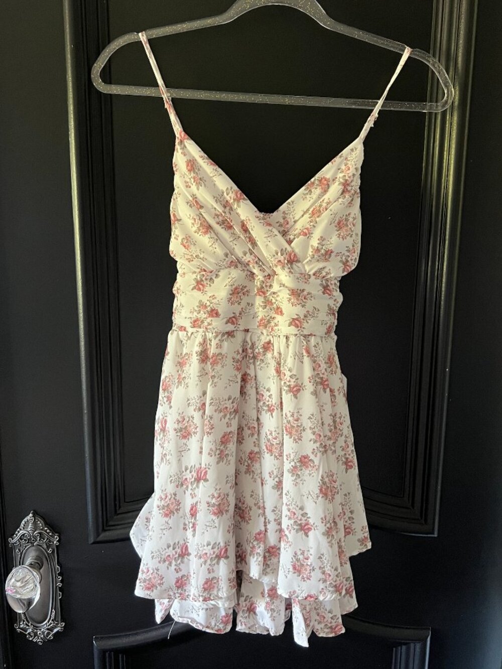 NWT White and Pink Floral Altar'd State Mini Dress | Size S